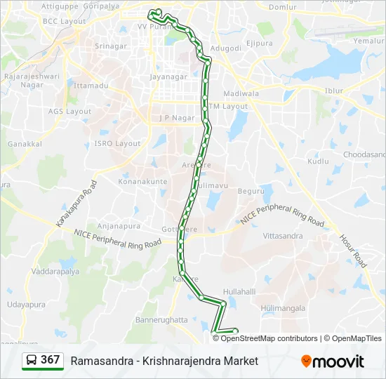 367 Bus Line Map