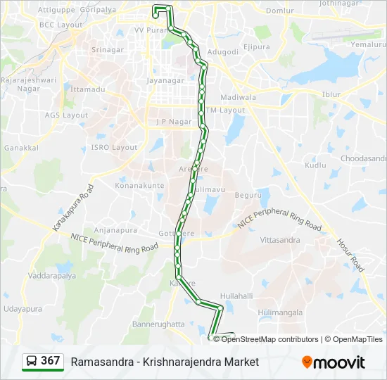 367 Bus Line Map