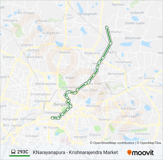 293C bus Line Map