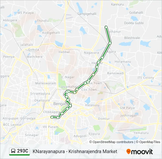 293C Bus Line Map