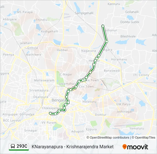 293C Bus Line Map