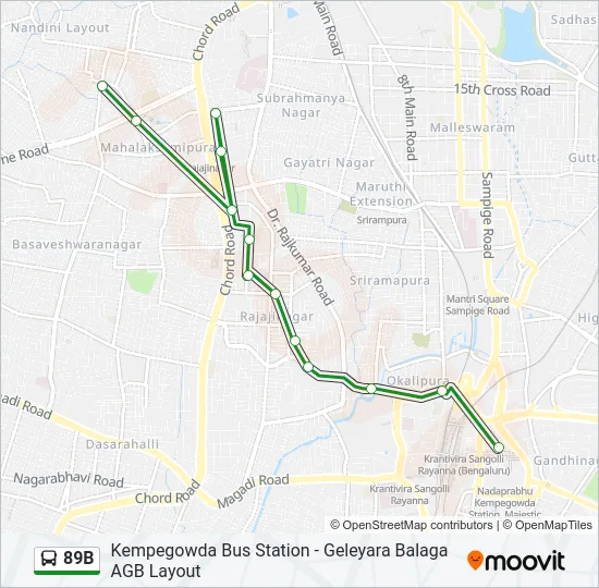 89B Bus Line Map
