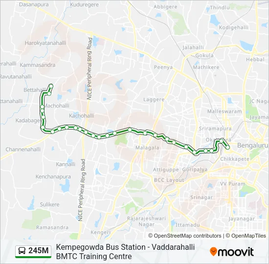 245M Bus Line Map