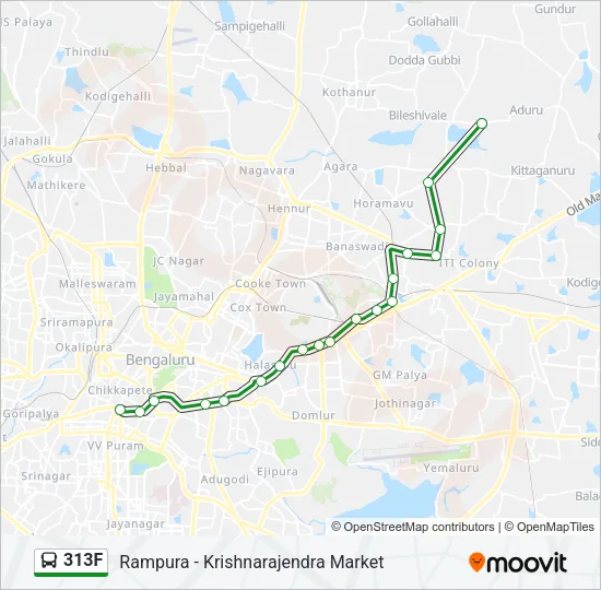 313F Bus Line Map