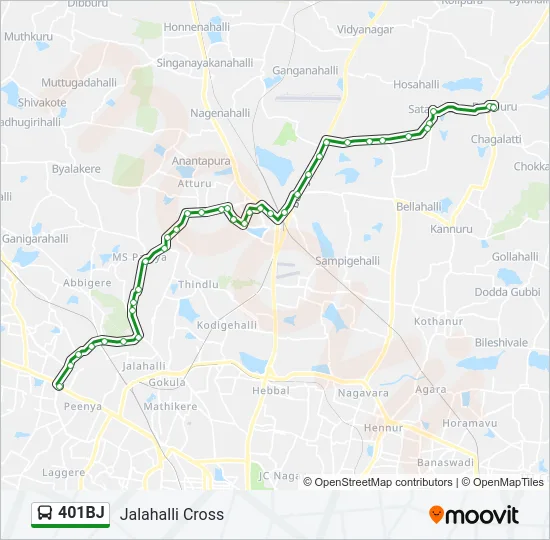 401BJ Bus Line Map