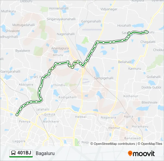 401BJ Bus Line Map