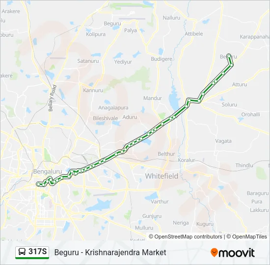 317S Bus Line Map