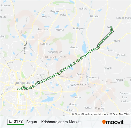 317S Bus Line Map