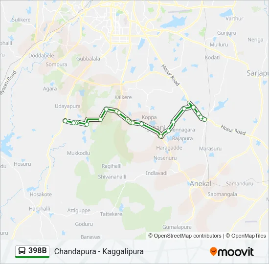 398B Bus Line Map