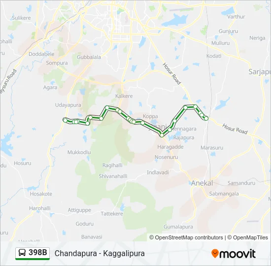 398B Bus Line Map