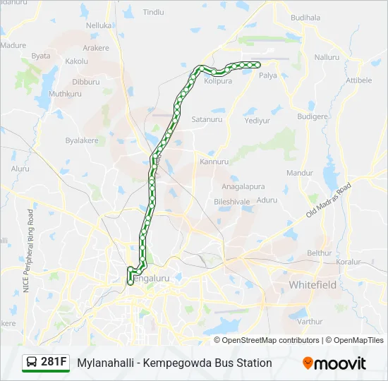 281F Bus Line Map