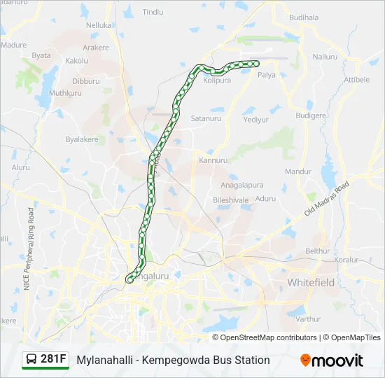 281F Bus Line Map