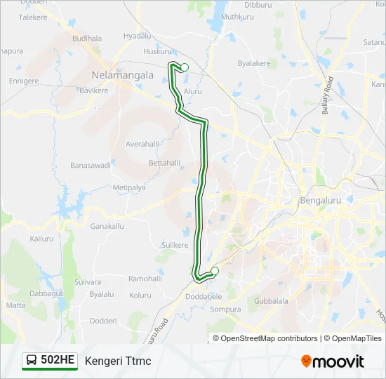502HE Bus Line Map