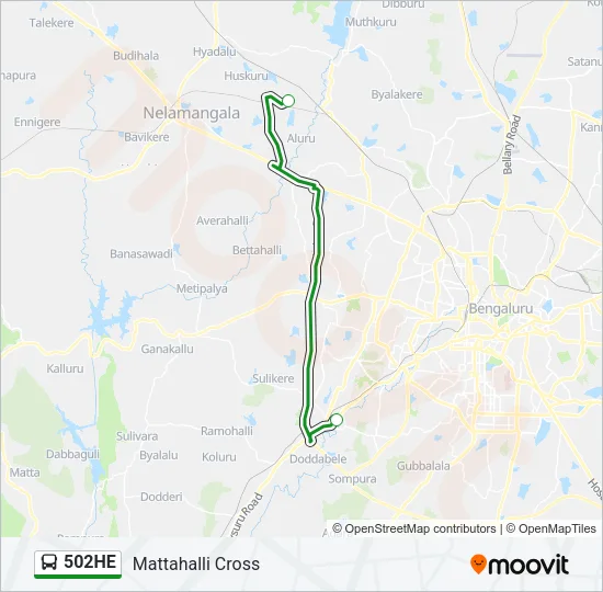 502HE Bus Line Map