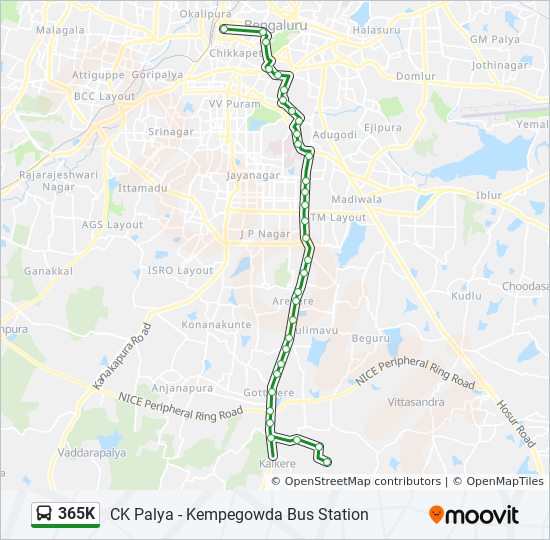 365K bus Line Map