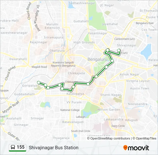 155 Bus Line Map