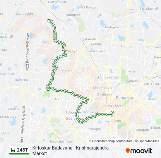 248T Bus Line Map