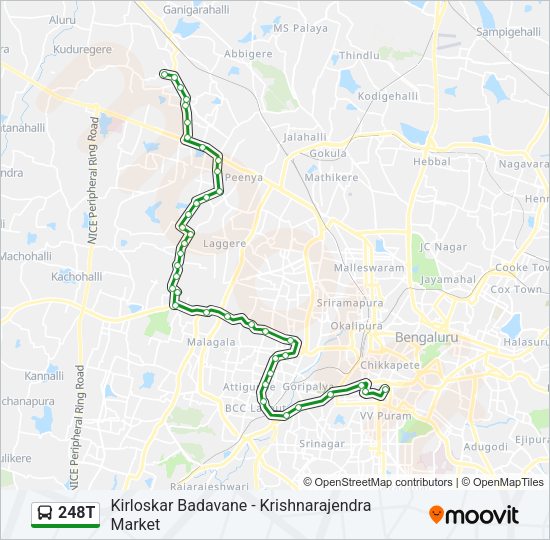248T Bus Line Map