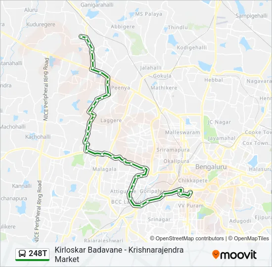 248T Bus Line Map