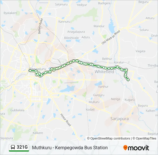 321G Bus Line Map