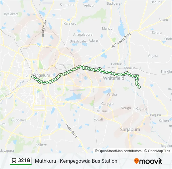 321G Bus Line Map