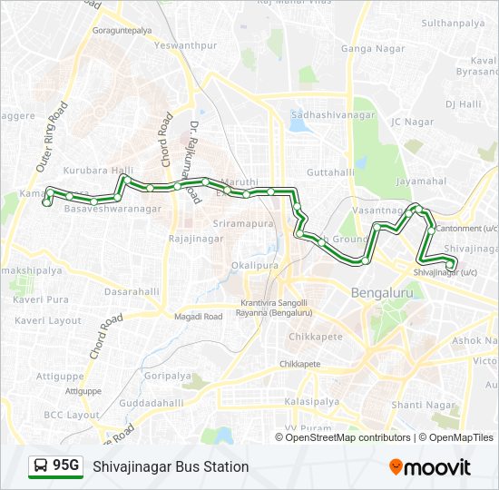 95G Bus Line Map