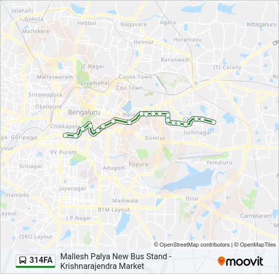 314FA Bus Line Map