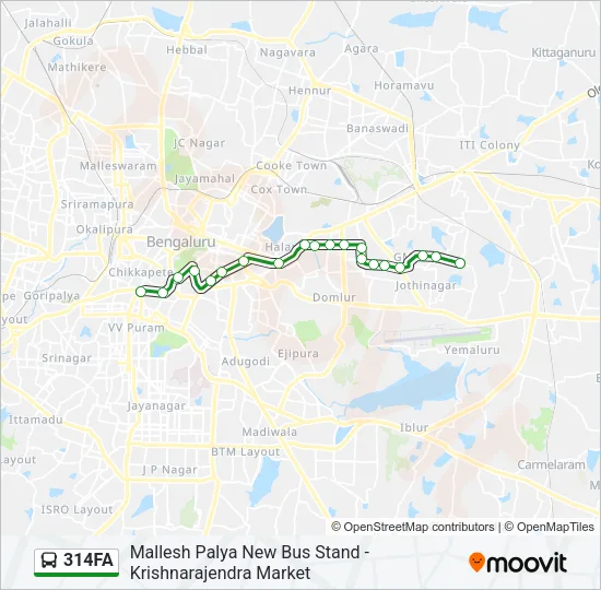 314FA Bus Line Map