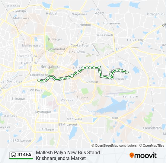 314FA bus Line Map