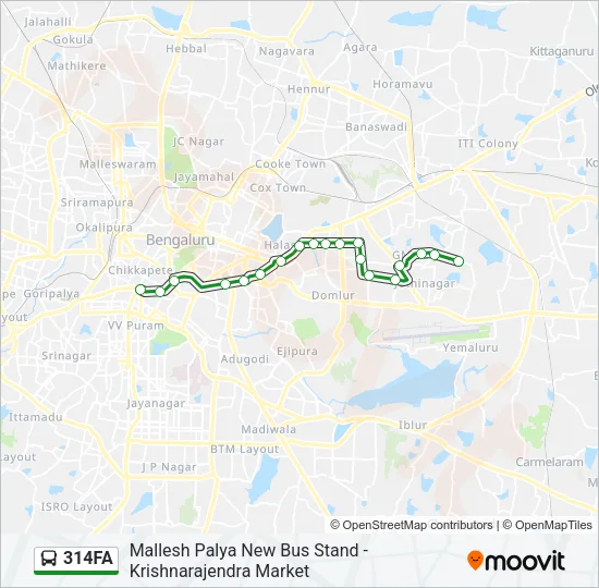 314FA Bus Line Map