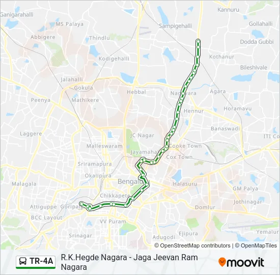 TR-4A Bus Line Map