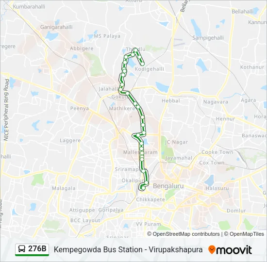 276B Bus Line Map