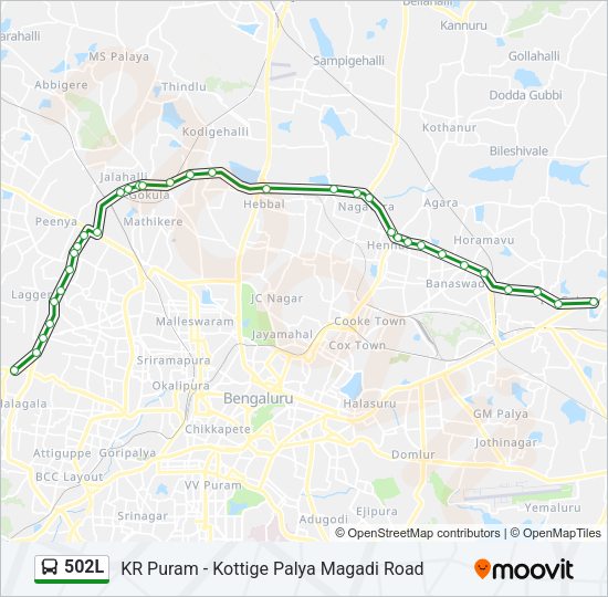 502L Bus Line Map