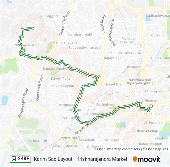 248F Bus Line Map