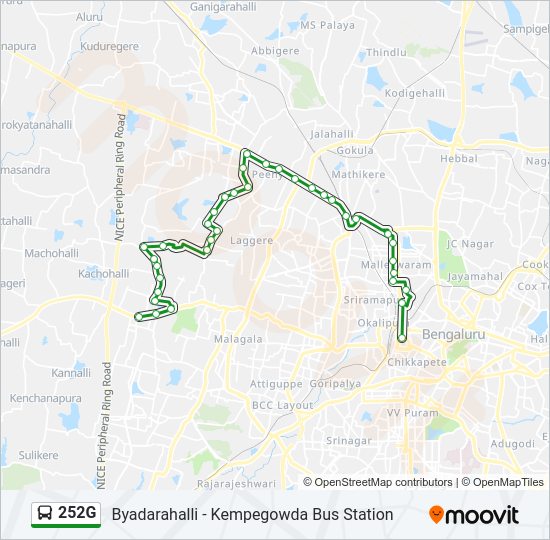 252G bus Line Map