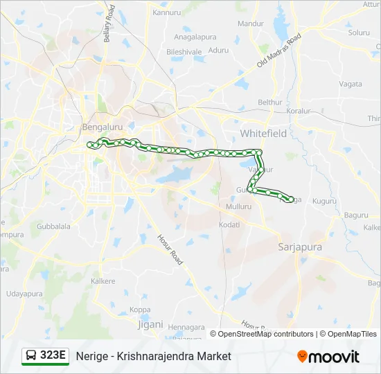 323E Bus Line Map