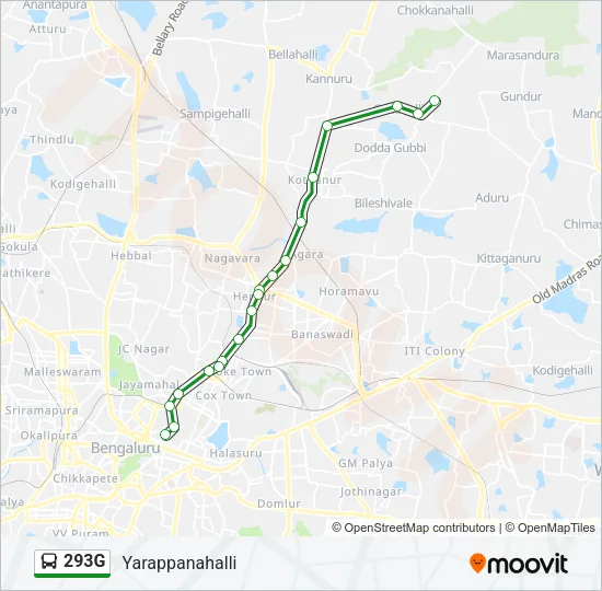 293G Bus Line Map