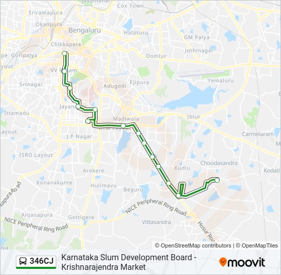 346CJ bus Line Map