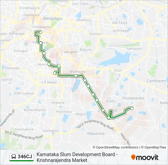 346CJ Bus Line Map