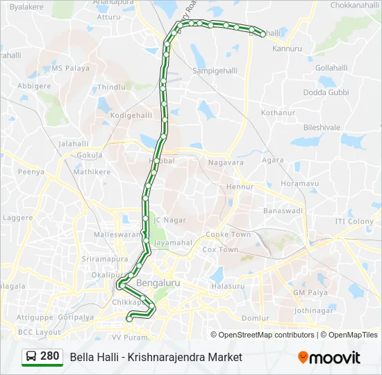 280 Bus Line Map