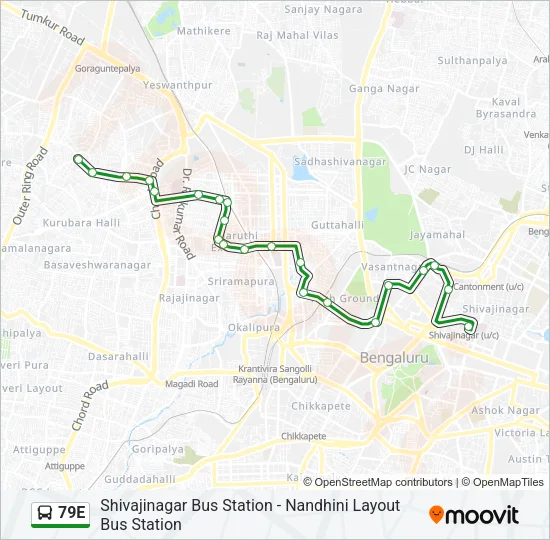 79E Bus Line Map