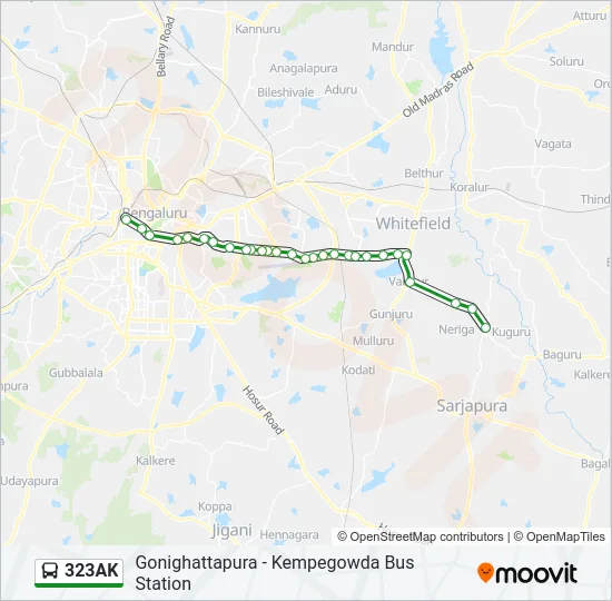 323AK Bus Line Map