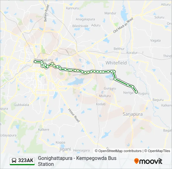 323AK Bus Line Map