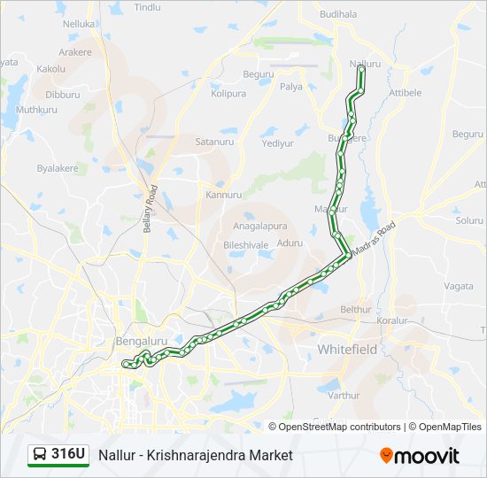 316U bus Line Map