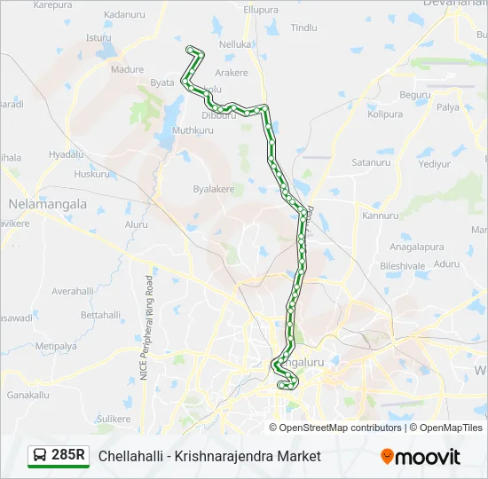 285R Bus Line Map
