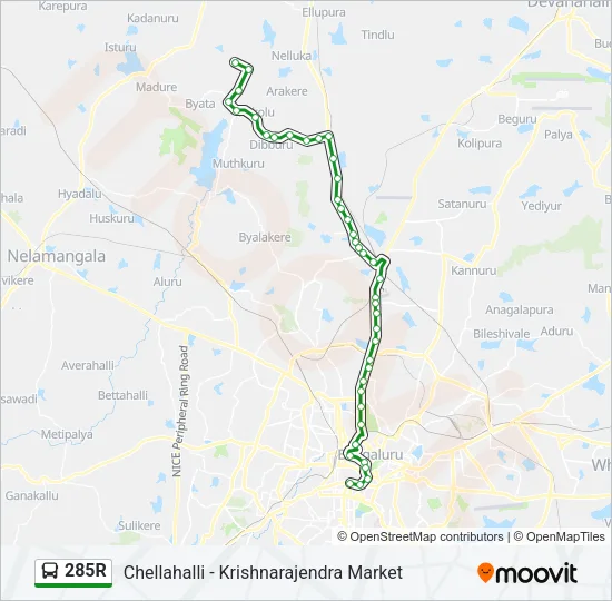 285R Bus Line Map