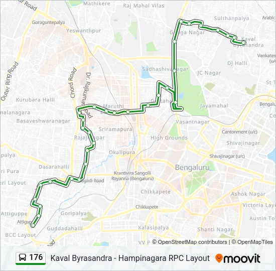 176 Bus Line Map