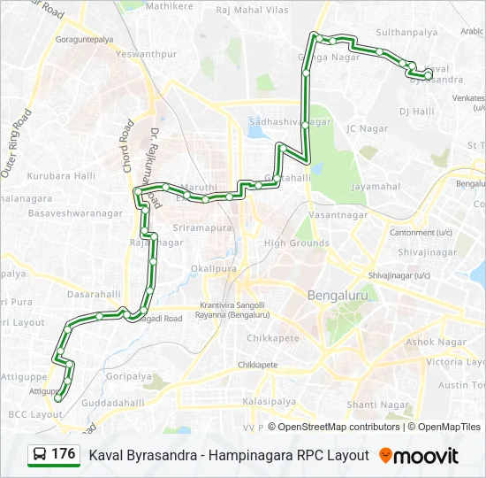 176 Bus Line Map