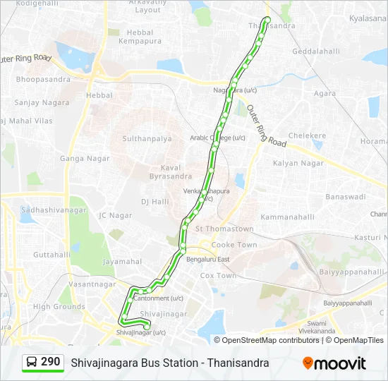 290 Bus Line Map