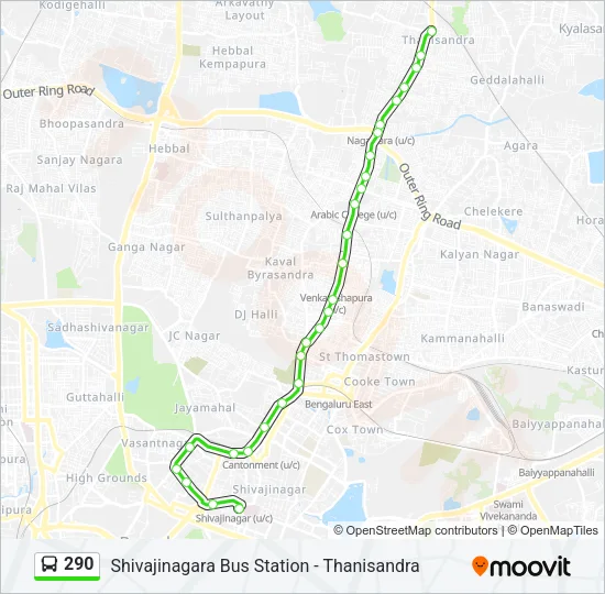 290 Bus Line Map